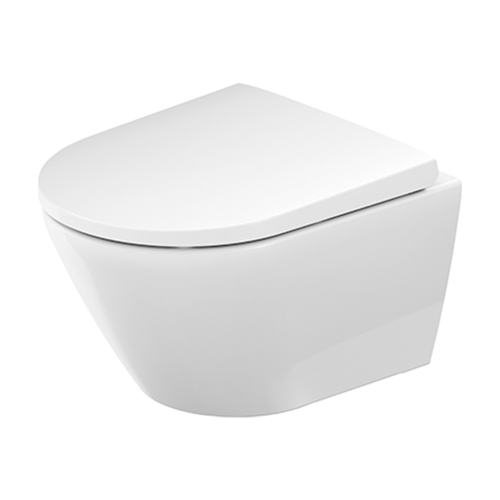 Immagine di Duravit D-NEO COMPACT vaso sospeso Rimless, a cacciata, senza brida e senza sedile, colore bianco finitura lucido 2588090000