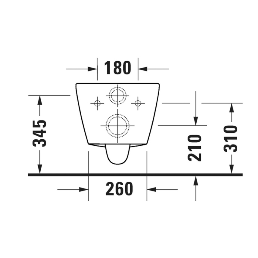 Immagine di Duravit D-NEO COMPACT vaso sospeso Rimless, a cacciata, senza brida e senza sedile, colore bianco finitura lucido 2588090000