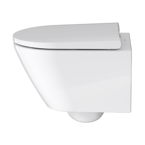 Immagine di Duravit D-NEO COMPACT vaso sospeso Rimless, a cacciata, senza brida e senza sedile, colore bianco finitura lucido 2588090000