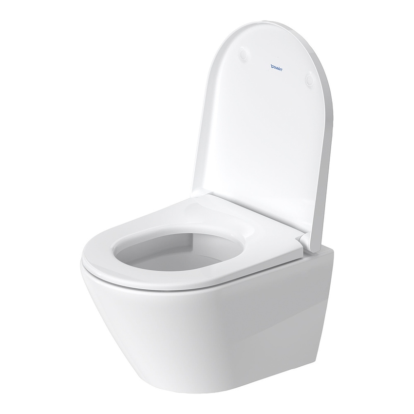 Immagine di Duravit D-NEO COMPACT vaso sospeso Rimless, a cacciata, senza brida e senza sedile, colore bianco finitura lucido 2588090000