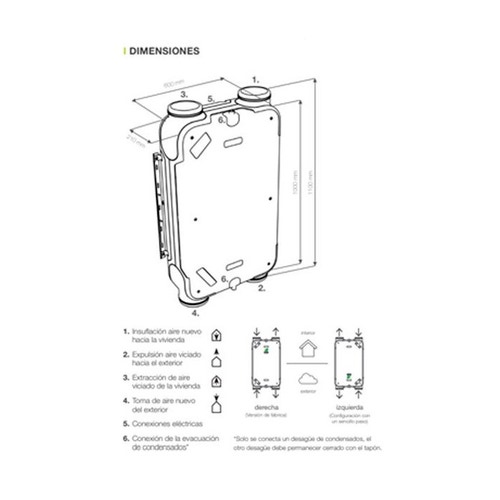 Immagine di Mitsubishi Ventilazione meccanica controllata centralizzata 150 m³/h installazione orizzontale o verticale SVL-150CZPV-E