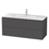 Immagine di Duravit L-CUBE base sottolavabo sospesa L.122 P.48 cm, con 2 cassetti, scasso per sifone e coprisifone, colore grigio grafite finitura opaco LC624304949