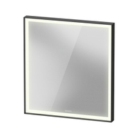 Immagine di Duravit VITRIUM specchio rettangolare L.65 H.70 cm con illuminazione, 1 interruttore a sensore, versione Sensor, colore grigio grafite finitura opaco VT7096049490000