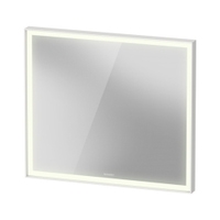 Immagine di Duravit VITRIUM specchio rettangolare L.80 H.70 cm con illuminazione, 1 interruttore a sensore, versione Sensor, colore bianco finitura opaco VT7097018180000