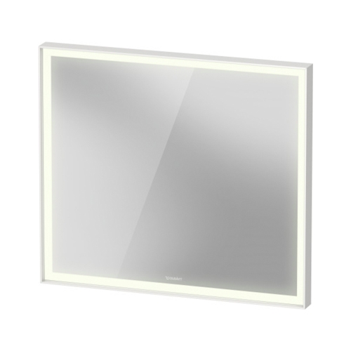 Immagine di Duravit VITRIUM specchio rettangolare L.80 H.70 cm con illuminazione, 1 interruttore a sensore, versione Sensor, colore bianco finitura opaco VT7097018180000