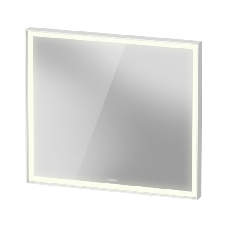 Duravit VITRIUM specchio rettangolare L.80 H.70 cm con illuminazione, 1 interruttore a sensore, versione Sensor, colore bianco finitura opaco VT7097018180000