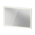 Immagine di Duravit VITRIUM specchio rettangolare L.100 H.70 cm con illuminazione, 1 interruttore a sensore, versione Sensor, colore bianco finitura opaco VT7098018180000
