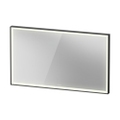 Immagine di Duravit VITRIUM specchio rettangolare L.120 H.70 cm con illuminazione, 1 interruttore a sensore, versione Sensor, colore grigio grafite finitura opaco VT7099049490000