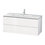 Immagine di Duravit L-CUBE base sottolavabo sospesa L.122 P.48 cm, con 2 cassetti, scasso per sifone e coprisifone, colore bianco finitura lucido LC624302222