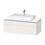 Immagine di Duravit L-CUBE base sottolavabo sospesa L.122 P.55 cm, con 1 cassetto e 1 elemento estraibile, scasso per sifone e coprisifone, colore bianco finitura lucido LC488202222