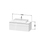 Immagine di Duravit L-CUBE base sottolavabo sospesa L.122 P.55 cm, con 1 cassetto e 1 elemento estraibile, scasso per sifone e coprisifone, colore bianco finitura lucido LC488202222
