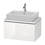 Immagine di Duravit L-CUBE base sottolavabo sospesa L.72 P.48 cm, con 1 elemento estraibile, senza consolle, colore bianco finitura lucido LC580102222