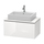 Duravit L-CUBE base sottolavabo sospesa L.82 P.48 cm, con 1 elemento estraibile, senza consolle, colore bianco finitura lucido LC580202222