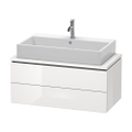 Immagine di Duravit L-CUBE base sottolavabo sospesa L.92 P.48 cm, con 2 cassetti, scasso per sifone e coprisifone, colore bianco finitura lucido LC580802222