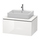 Duravit L-CUBE base sottolavabo sospesa L.82 P.55 cm, con 1 elemento estraibile, senza consolle, colore bianco finitura lucido LC581202222