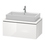Immagine di Duravit L-CUBE base sottolavabo sospesa L.92 P.55 cm, con 1 elemento estraibile, senza consolle, colore bianco finitura lucido LC581302222