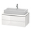 Immagine di Duravit L-CUBE base sottolavabo sospesa L.92 P. 55 cm, con 2 cassetti, scasso per sifone e coprisifone, senza consolle, colore bianco finitura lucido LC581802222