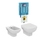 Ideal Standard I.LIFE A set completo sanitari sospesi, vaso con sedile a chiusura ammortizzata e bidet monoforo, colore bianco finitura lucido, modulo installazione COMBIFIX per parete in muratura 111.016.00.1C-I.LIFE A