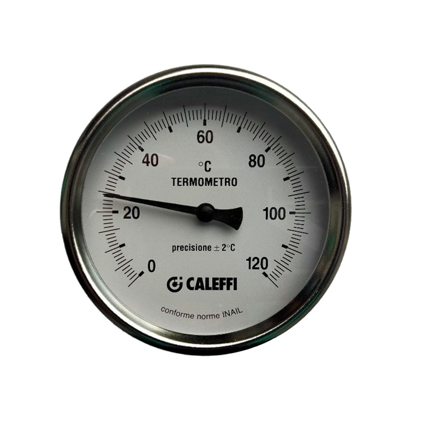 Immagine di Caleffi Termometro, attacco posteriore 1/2" L pozzetto 100 mm (conforme alle norme INAIL) 688010
