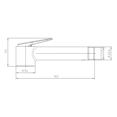 Immagine di Bossini PALOMA BRASS doccetta igienica Ø 3.4 cm, a pulsante, in ottone, finitura cromo B00470000030008