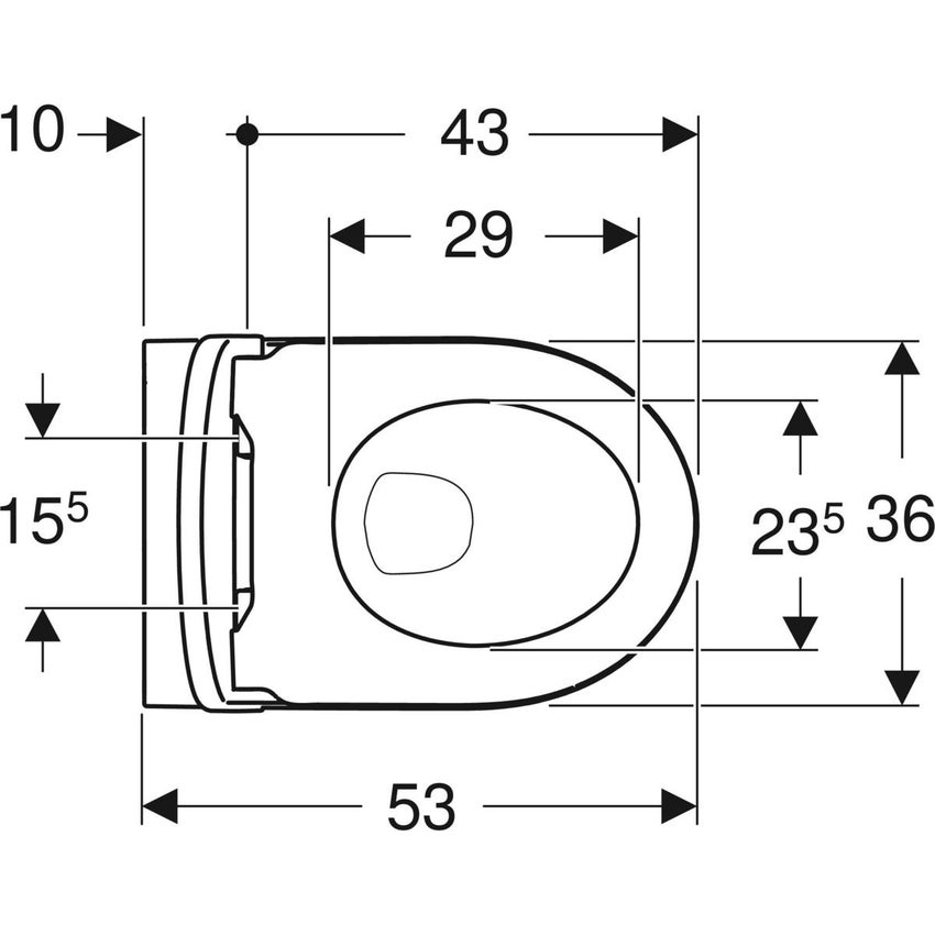 Immagine di Geberit ICON set sanitari sospesi, vaso RIMFREE, con sedile a chiusura ammortizzata, bidet monoforo con troppopieno, colore bianco finitura lucido 501.663.00.1-501.898.00.1