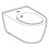 Immagine di Geberit ICON bidet sospeso, con foro rubinetteria e troppopieno, con fissaggio nascosto, colore bianco finitura lucido 501.898.00.1