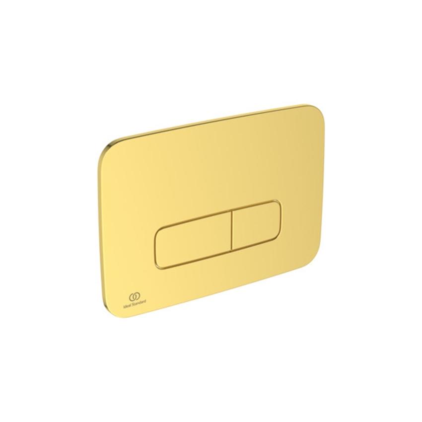 Immagine di Ideal Standard OLEAS™ M3 placca di comando per azionamento risciacquo cassette Prosys, finitura brushed gold R0459A2