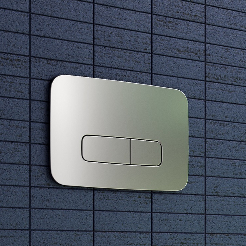 Immagine di Ideal Standard OLEAS™ M3 placca di comando per azionamento risciacquo cassette Prosys, finitura silver storm R0459GN