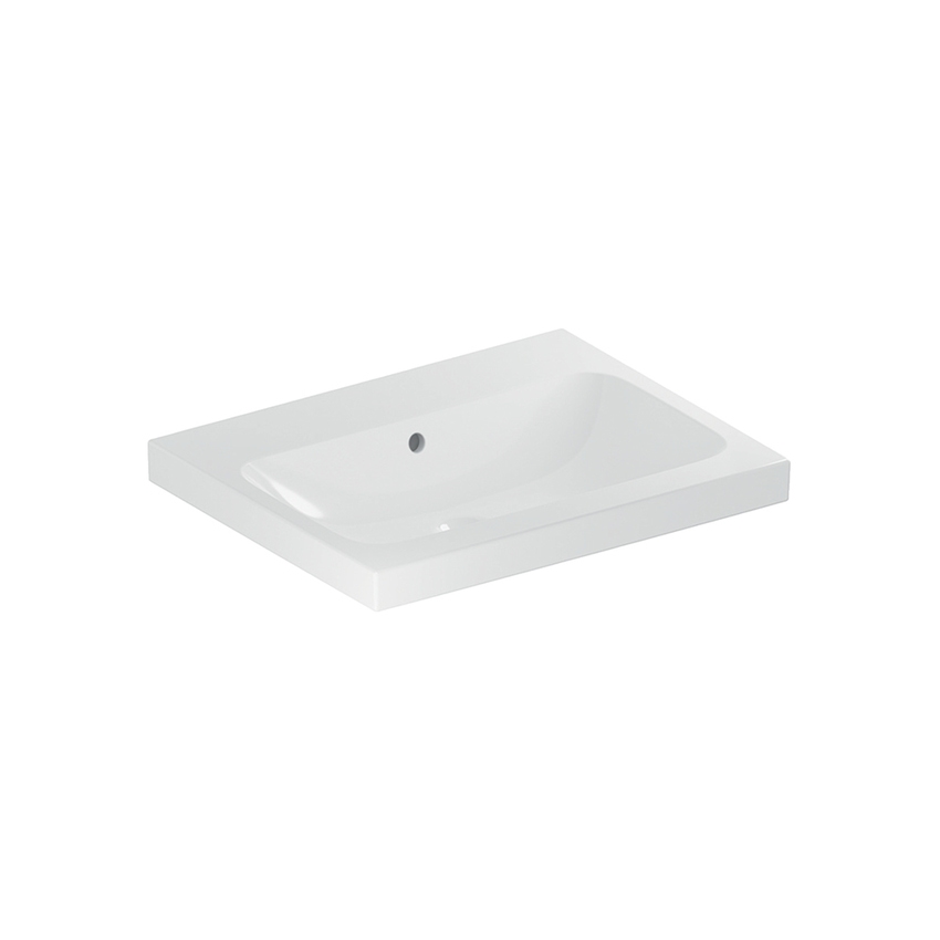 Immagine di Geberit ICON LIGHT lavabo L.60 cm, senza foro rubinetteria, con troppopieno, colore bianco finitura lucido 501.834.00.3