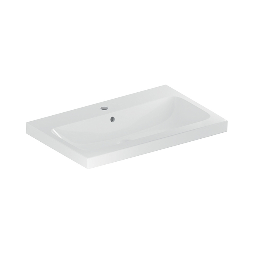 Immagine di Geberit ICON LIGHT lavabo L.75 cm, con foro rubinetteria e troppopieno, colore bianco finitura lucido 501.835.00.1