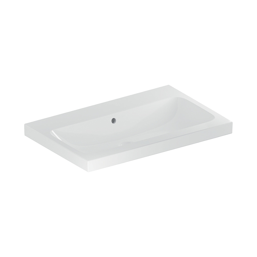 Immagine di Geberit ICON LIGHT lavabo L.75 cm, senza foro rubinetteria, con troppopieno, colore bianco finitura lucido 501.835.00.3