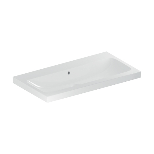 Immagine di Geberit ICON LIGHT lavabo L.90 cm, senza foro rubinetteria, con troppopieno, colore bianco finitura lucido 501.836.00.3