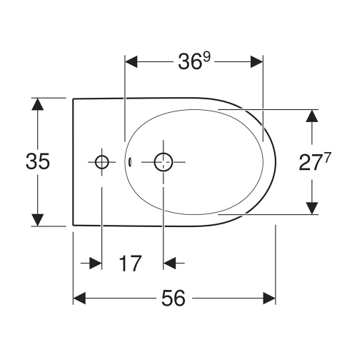Immagine di Geberit ICON set sanitari a pavimento, vaso RIMFREE, con sedile a chiusura ammortizzata, bidet monoforo con troppopieno, colore bianco finitura lucido 502.383.00.1+502.384.00.1