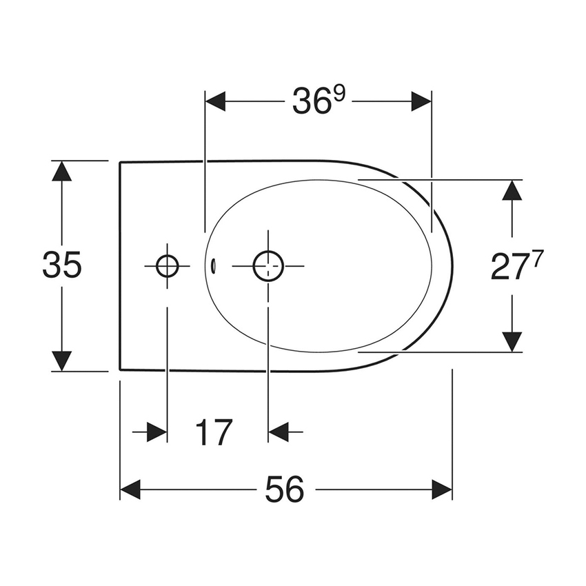 Immagine di Geberit ICON set sanitari a pavimento, vaso RIMFREE, con sedile a chiusura ammortizzata, bidet monoforo con troppopieno, colore bianco finitura lucido 502.383.00.1+502.384.00.1