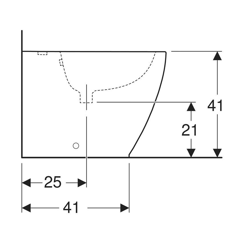 Immagine di Geberit ICON set sanitari a pavimento, vaso RIMFREE, con sedile a chiusura ammortizzata, bidet monoforo con troppopieno, colore bianco finitura lucido 502.383.00.1+502.384.00.1