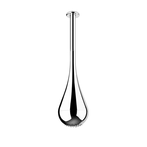 Immagine di Gessi GOCCIA soffione per doccia H.218 cm, anticalcare, installazione a soffitto, Ø 15.2 cm, finitura cromo 33753#031