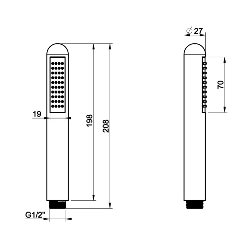 Immagine di Gessi GOCCIA doccetta anticalcare, finitura cromo 33754#031