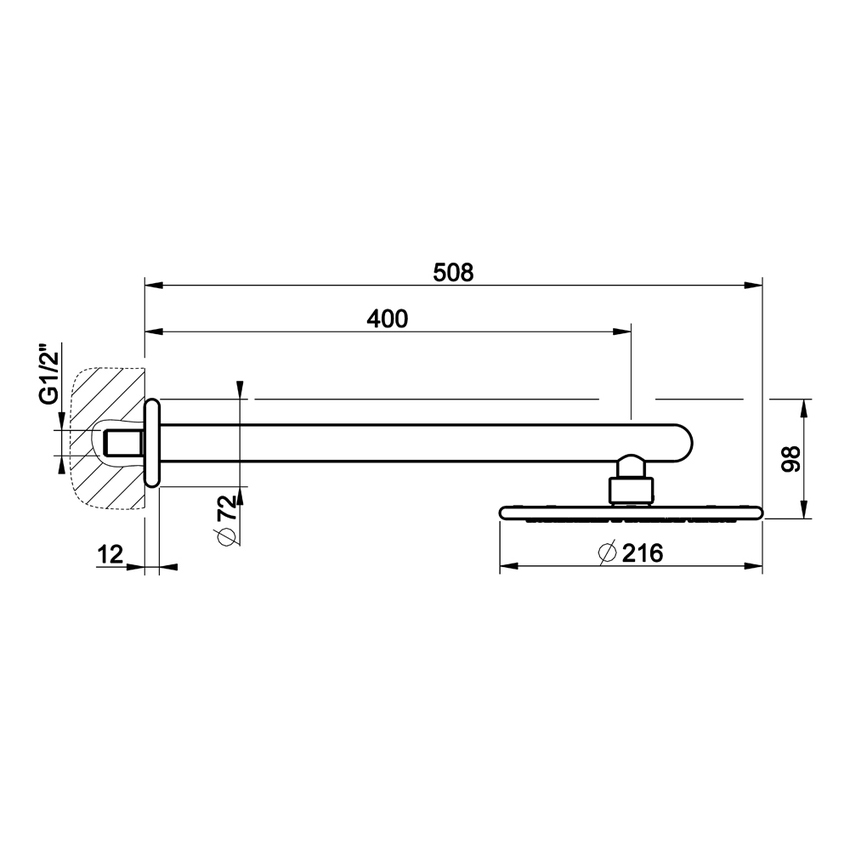 Immagine di Gessi GOCCIA soffione anticalcare per doccia, a parete, orientabile, finitura cromo 33755#031