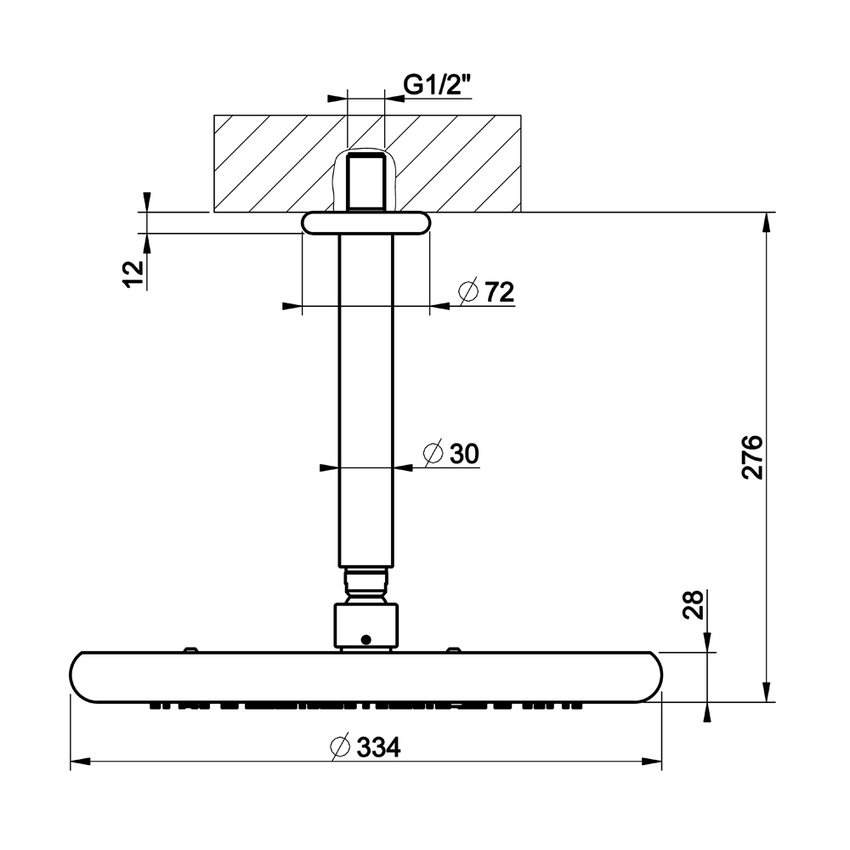 Immagine di Gessi GOCCIA soffione anticalcare per doccia, a soffitto, orientabile, finitura cromo 33766#031
