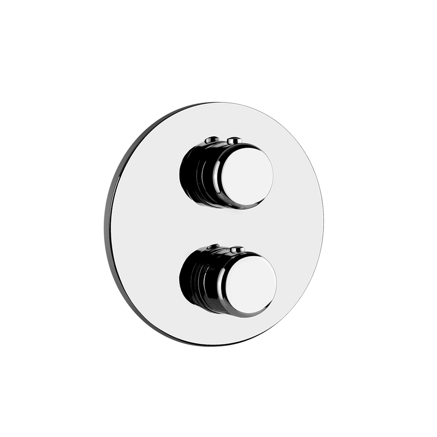 Immagine di Gessi GOCCIA miscelatore termostatico per doccia, a parete, 1 via, senza corpo incasso, finitura cromo 33842#031