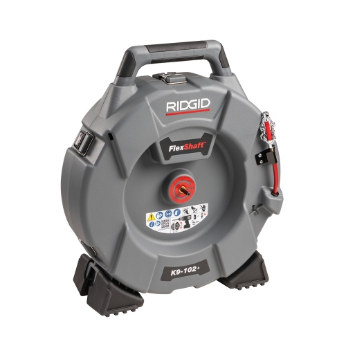 Immagine di Ridgid FlexShaft K9-102+ Stasatrice per pulizia scarichi per tubi da 1" 1/4 - 2" (32 – 50 mm), dotata di cavo da 15,2 m (50') diametro da 1/4" (6 mm) e kit 76193