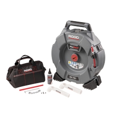 Immagine di Ridgid FlexShaft K9-102+ Stasatrice per pulizia scarichi per tubi da 1" 1/4 - 2" (32 – 50 mm), dotata di cavo da 15,2 m (50') diametro da 1/4" (6 mm) e kit 76193