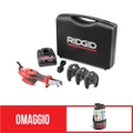 Immagine di Ridgid RP 115 Pressatrice 15 kN a batteria con caricabatterie da 12 V, batteria al litio Advanced 12 V 2.5 Ah, cassetta di trasporto e ganasce U16-20-25 + omaggio batteria Li-Ion 12 V 2.5 Ah Advanced 76978+55183
