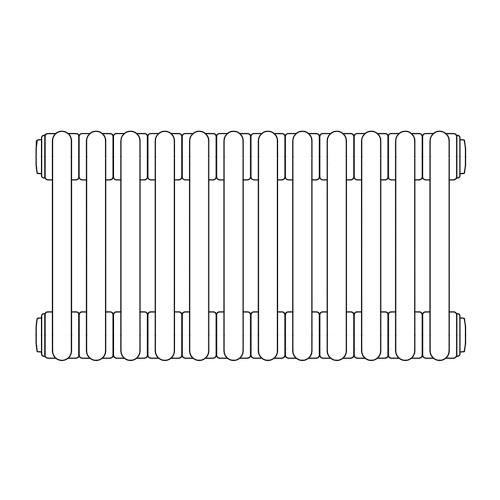 Immagine di Irsap TESI 6 radiatore 12 elementi H.250 L.54 P.21,5 cm, colore nero finitura ruvido RT625001230IR02N