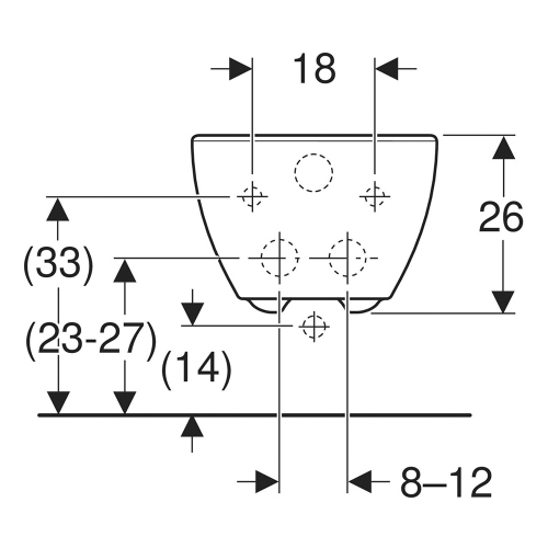 Immagine di Geberit SELNOVA PREMIUM bidet sospeso con fissaggio nascosto, con foro per rubinetteria e troppopieno, colore bianco finitura lucido 501.993.00.1