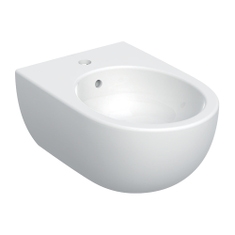 Immagine di Geberit SELNOVA PREMIUM bidet sospeso con fissaggio nascosto, con foro per rubinetteria e troppopieno, colore bianco finitura lucido 501.993.00.1