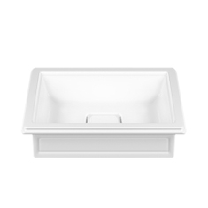 Immagine di Gessi TOTAL LOOK lavabo da appoggio L.56 P.42 cm, senza troppopieno, colore bianco finitura lucido 46805#516