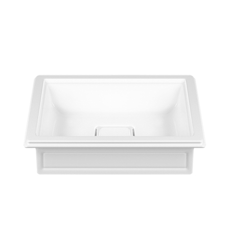 Immagine di Gessi TOTAL LOOK lavabo da appoggio L.56 P.42 cm, senza troppopieno, colore bianco finitura lucido 46805#516