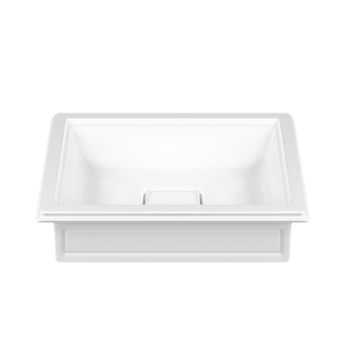 Immagine di Gessi TOTAL LOOK lavabo da appoggio L.56 P.42 cm, senza troppopieno, colore bianco finitura lucido 46805#516