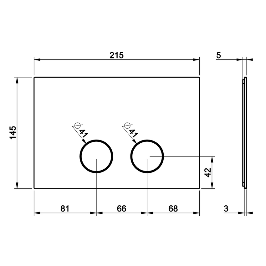 Immagine di Gessi TOTAL LOOK placca di finitura per TECE, finitura cromo 54617#031